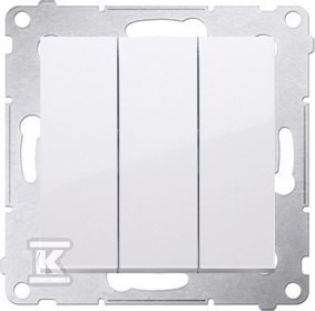 Łącznik potrójny z podświetleniem LED (moduł) 10AX, 250V~, szybkozłącza Simon54