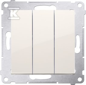Łącznik potrójny z podświetleniem LED (moduł) 10AX, 250V~, szybkozłącza Simon54