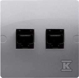 Gniazdo komputerowe RJ45 kat.5e + telefoniczne RJ11 (moduł), Basic moduł