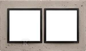 Ramka 2-krotna Nature-Beton, FUNDA MENTE, IP20/IP44 (IP44-należy zastosować zestaw uszczelek
