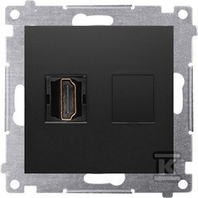 Gniazdo HDMI (moduł), czarny mat Simon54    DGHDMI.01/49