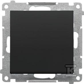 Łącznik jednobiegunowy (moduł) 10 AX, 250 V~, szybkozłącza: Czarny mat,