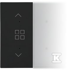 Klawisz połówkowy z piktogramem grupy rolet do produktów elektronicznych: Czarny