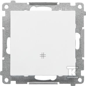 Łącznik krzyżowy (moduł) 10 AX, 250 V~, szybkozłącza: Biały mat,