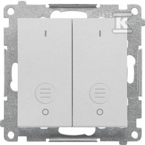 Łącznik potrójny (moduł) 10 AX, 250 V~, szybkozłącza: Aluminium mat,