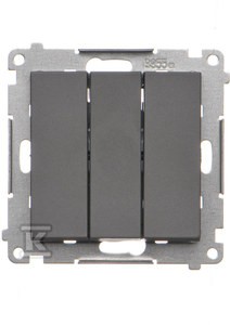 Przycisk potrójny z podświetleniem LED (moduł) 10 AX, 250 V~,