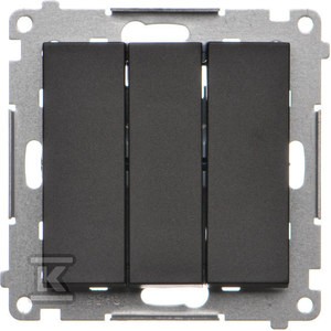 Przycisk potrójny z podświetleniem LED (moduł) 10 AX, 250 V~,