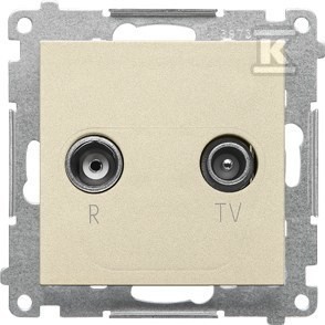 Gniazdo antenowe R-TV zakończeniowe 10 dB do gniazd przelotowych (moduł).