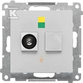 Gniazdo ekwipotencjalne pojedyncze (moduł): Aluminium mat, SIMON55