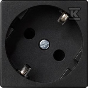 Gniazdo K45 z Schuko 16A/230V~, szybkozłączki, grafit