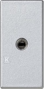 Płytka K45/2 gniazda mini-jack 22,5x45mm + wkład, zaciski śrubowe, aluminium