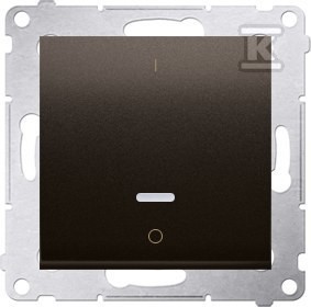 Łącznik dwubiegunowy z podświetleniem LED (moduł) 10AX, 250V AC, szybkozłącza,
