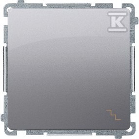 Łącznik schodowy (moduł) 10AX, 250V~, szybkozłącza, stal inox, BASIC MODUŁ