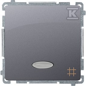 Łącznik krzyżowy z podświetleniem LED (moduł) 10AX, 250V~, szybkozłącza, stal