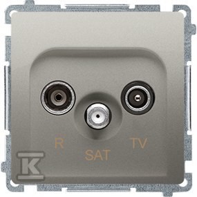 Gniazdo antenowe R-TV-SAT przelotowe (moduł), 1x wejście: 5 MHz2,4 GHz,