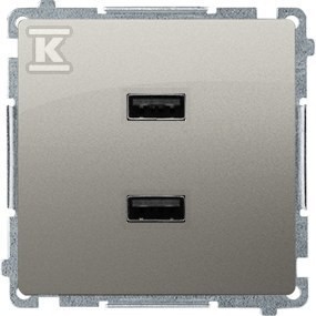 Ładowarka 2 x USB (moduł), 45659 A, 5V DC, 230V,