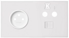 Panel 2-krotny: 1 gniazdo + 1 TV + 1 RJ45,