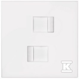 Panel 1-krotny: 2 gniazda RJ45, biały mat, SIMON100
