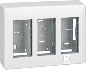 Obudowa natynkowa S500 3-modułowa, 6x K45, kompletna, czysta biel, SIMON500