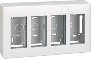 Obudowa natynkowa S500 4-modułowa, 8x K45, kompletna, czysta biel, SIMON500