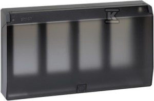 Ramka obudowy S500 z pokrywą 4-modułowa, 8x K45, szary grafit,