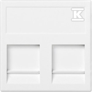 Płytka K45, 2x RJ z osłoną, PANDUIT, czysta biel, CONNECT