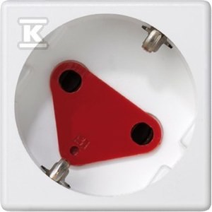 Gniazdo K45 DATA z kluczem, schuko 16A/230V~, szybkozłączki, czysta biel,