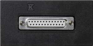 Płytka 90x45mm (2-krotna K45) złącza LPT (D-Sub 25) + wkład,