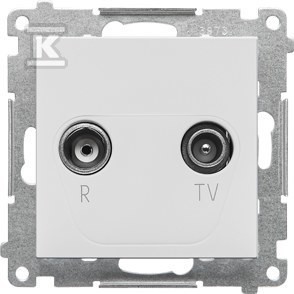 Gniazdo antenowe R-TV przelotowe 10 dB (moduł). 1x Wejście: 5÷862