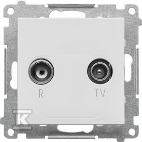Gniazdo antenowe R-TV zakończeniowe 10 dB do gniazd przelotowych (moduł).