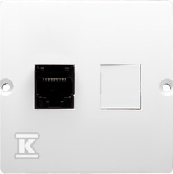 Gniazdo komputerowe RJ45 pojedyncze BMF51.02/11 Basic moduł biały