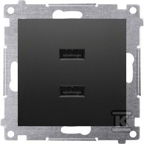 Ładowarka 2 x USB (moduł), 45659 A, 5V DC, 230V,