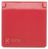 Pokrywa IP44 + klucz do gniazda DATA, czerwony, SIMON54 o