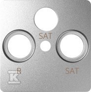 Pokrywa gniazda RTV-SAT-SAT, aluminium, SIMON82    82038-93 w