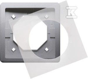 Ramka 1-krotna do wersji bryzgoszczelnej IP44 z uszczelką, stal inox,