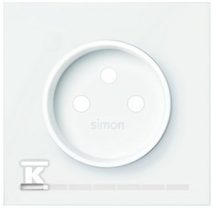 Panel 1-krotny: iO, gniazdo z uziemieniem , biały mat, SIMON100