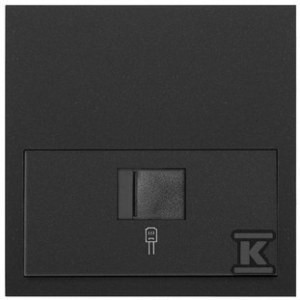 Panel 1-krotny: 1 gniazdo RJ45, czarny mat, SIMON100