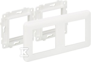 Suport podtynkowy z ramką 2x K45, czysta biel, CONNECT o