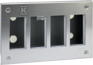 Obudowa podtynkowa S500 METAL 4-modułowa, 8x K45, kompletna, METAL o