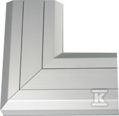 Kąt prosty, do góry Cablomax 210x55mm, aluminium, CONNECT