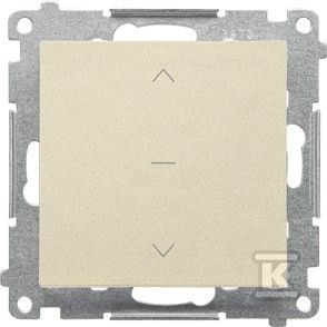 Przycisk roletowy (moduł) 10 A, 250 V~, szybkozłącza: Szampański mat,