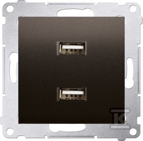 Ładowarka 2 x USB (moduł), 45659 A, 5V DC, 230V,