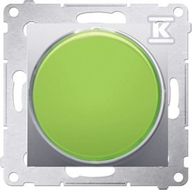 Sygnalizator świetlny LED światło zielone (moduł) 230V~, srebrny mat, SIMON54