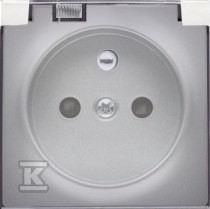 Pokrywa gniazda pojedynczego - klapka transparentna IP44, aluminium, SIMON82 o