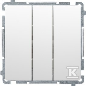 Łącznik potrójny (moduł) 10AX, 250V~, szybkozłącza, biały, BASIC MODUŁ o