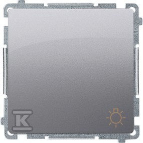 Przycisk światło (moduł) 10AX, 250V~, szybkozłącza, stal inox, BASIC MODUŁ