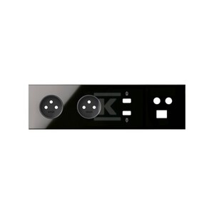 Panel 4-krotny: 2 gniazda + HDMI + USB + TV/SAT+