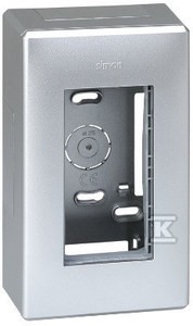 Obudowa natynkowa S500 1-modułowa, 2x K45, kompletna, aluminium, SIMON500 o