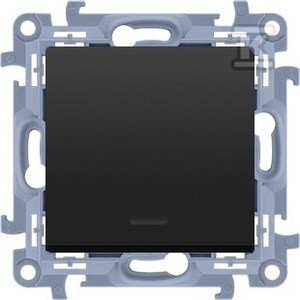 Łącznik jednobiegunowy z podświetleniem LED (moduł) 10AX, 250V~, zaciski śrubowe,