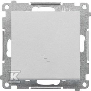 Łącznik schodowy (moduł) 10 AX, 250 V~, szybkozłącza: Aluminium mat,
